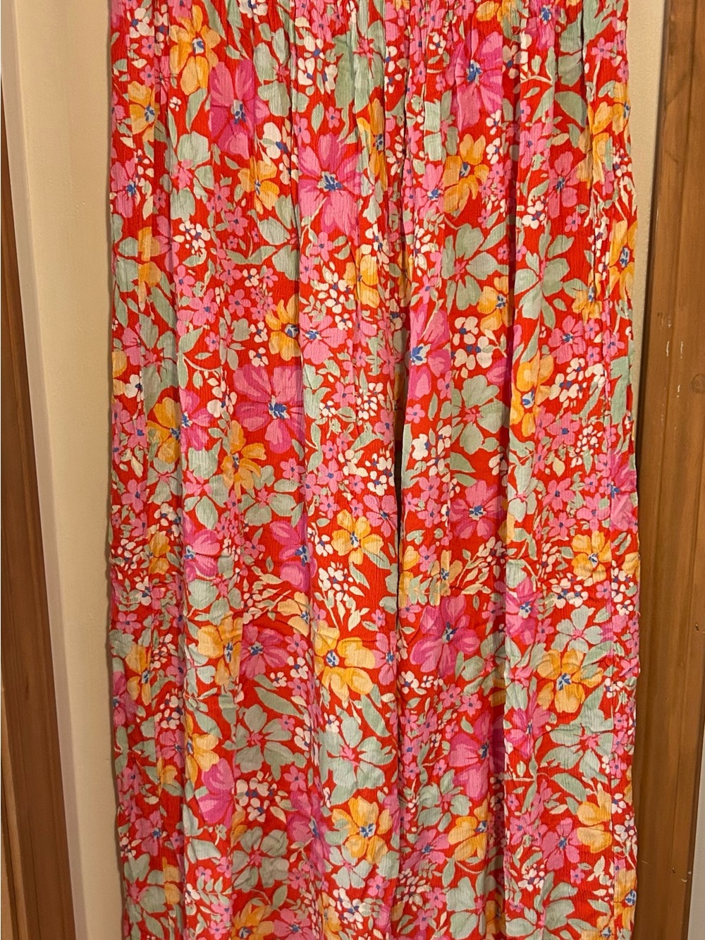 Lulu's Red & Pink Multi Floral Smocked Women's Matching Set